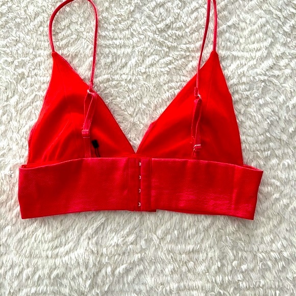 Bright Orange ‘Satin’ Bralette Sz S by Rehab - Picture 2 of 3